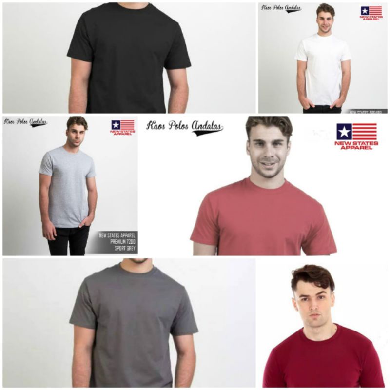 Jual Kaos Polos New States Apparel Premium Seri Warna Shopee