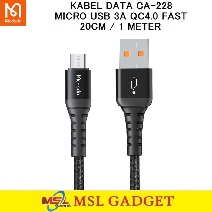 Jual Mcdodo Kabel Data Micro Usb A Qc Fast Charging Panjang Pendek