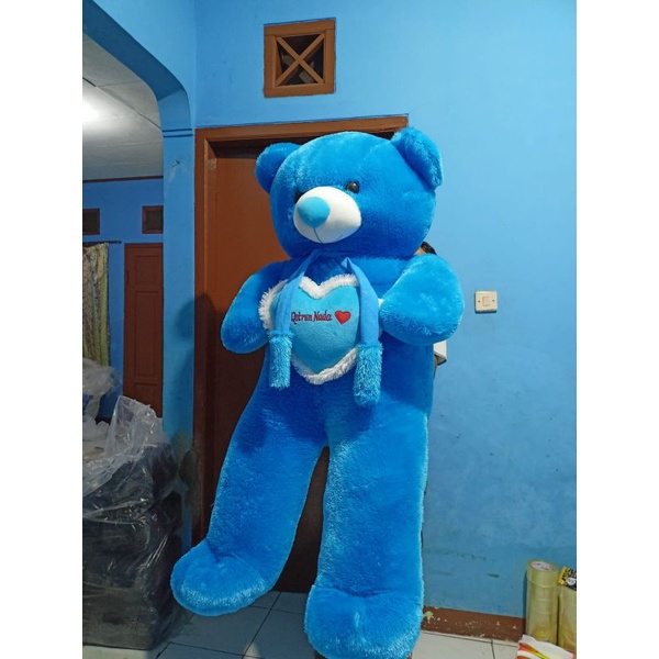 Jual Boneka Beruang Teddy Bear Super Super Jumbo Warna Biru Meter