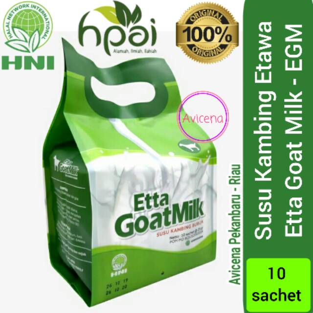 Jual HPAI Etta Goat Milk 10 Sachet EGM Susu Kambing Etawa HNI PKU