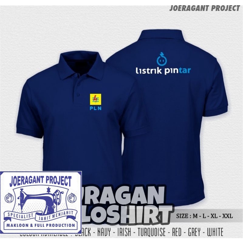 Jual Poloshirt Kaos Polo Kerah PLN Listrik Pintar Terbaru Murah