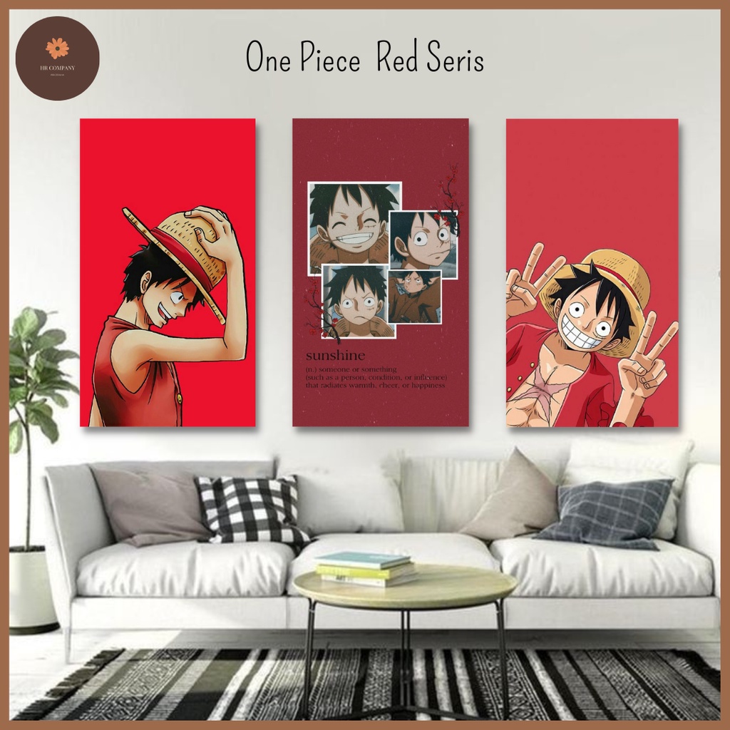 Jual XB Hiasan Dinding ONE PIECE RED Poster Kayu Mdf ONE PIECE RED Wall