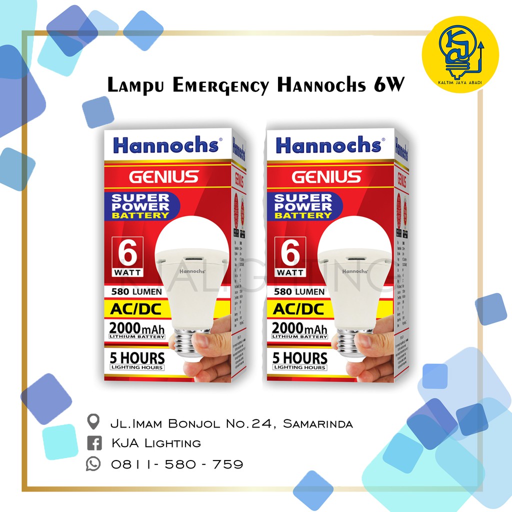 Jual Lampu Led Hannochs Genius Emergency Magic Ac Dc W Watt