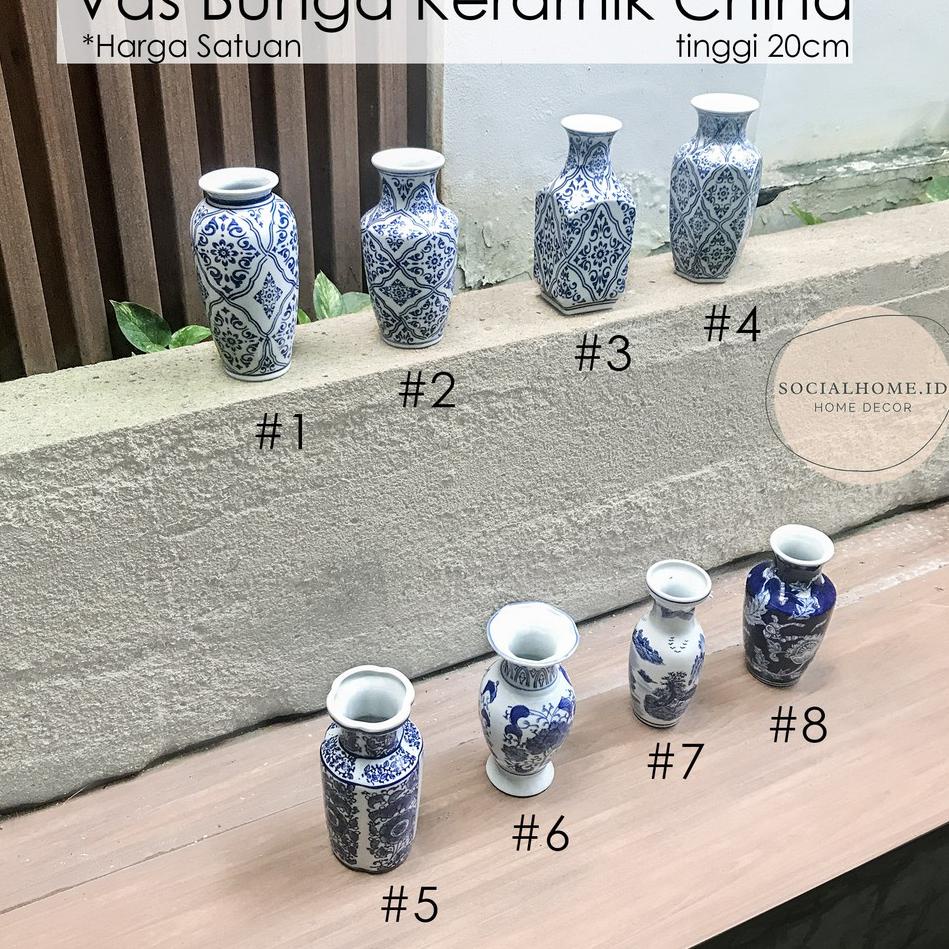 Jual Hot Promo Vas Bunga Keramik Porcelain China Putih Vas Imlek Cny