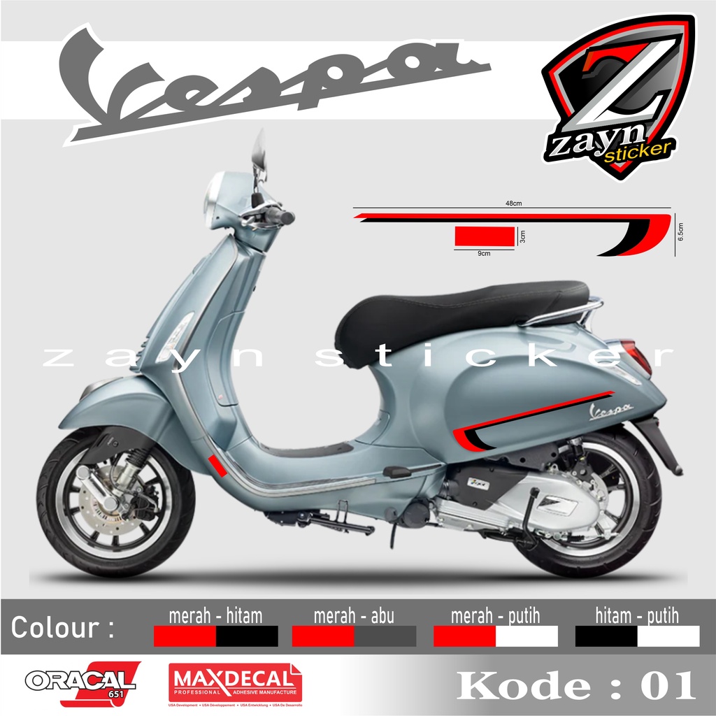 Jual Termurah Stiker List Cutting Sticker Striping Model Vespa Sprint