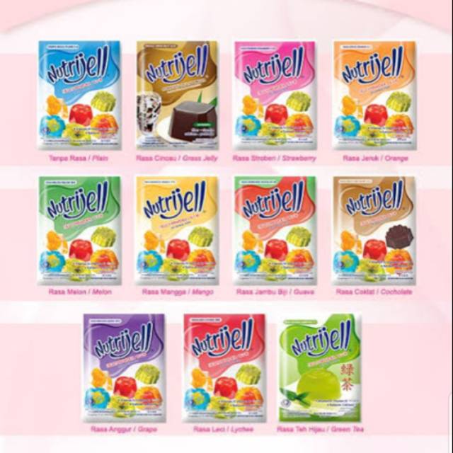 Jual Nutrijell Reg Aneka Rasa Buah Jelly Powder Instant Kemasan Besar