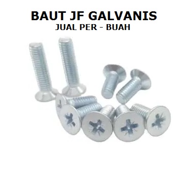 Jual Baut Jf M X Mm Galvanis Baut Elektronik Furniture Kepala