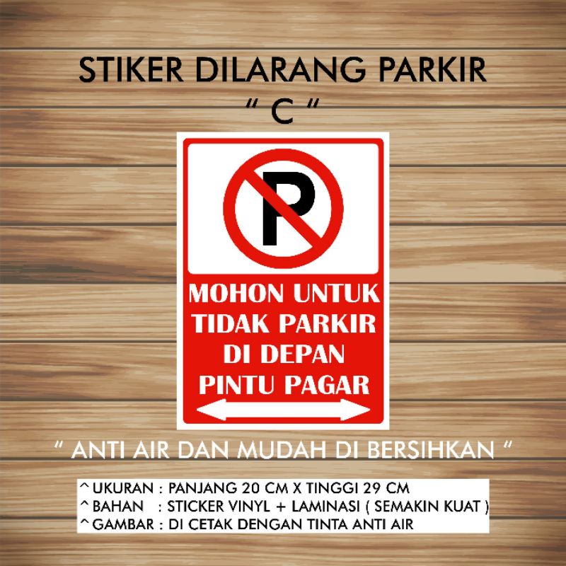 Jual Dilarang Parkir Stiker Dilarang Parkir Sticker Dilarang Parkir Di