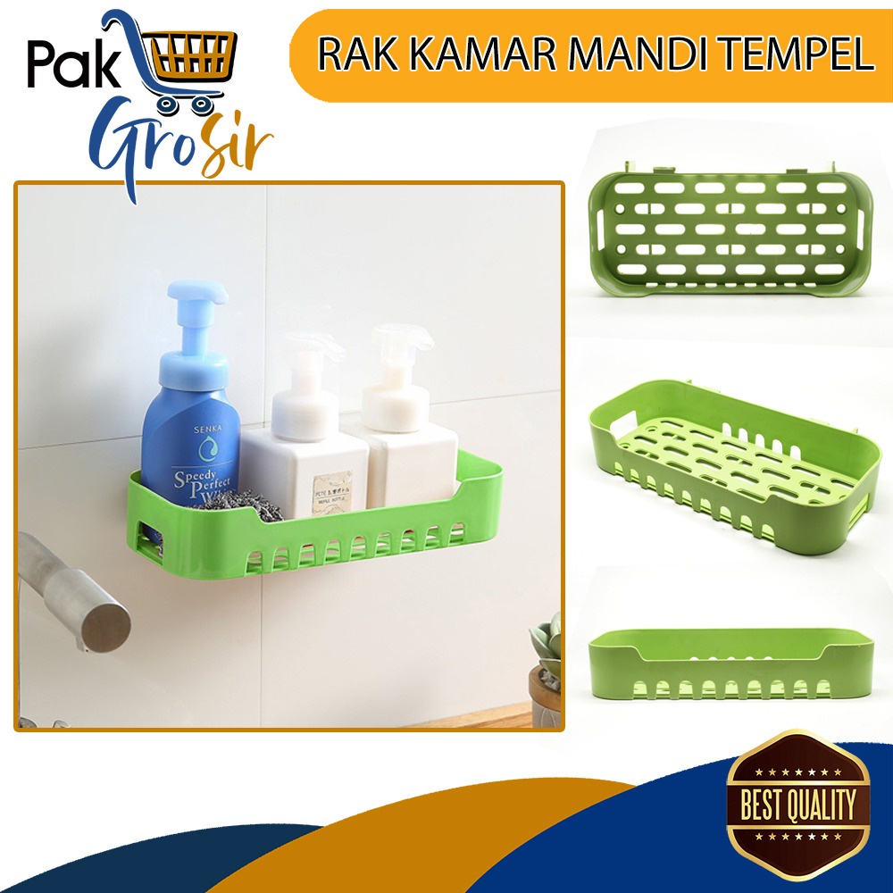 Jual Rak Persegi Kamar Mandi Tempel Toilet Tempat Sabun Bathroom