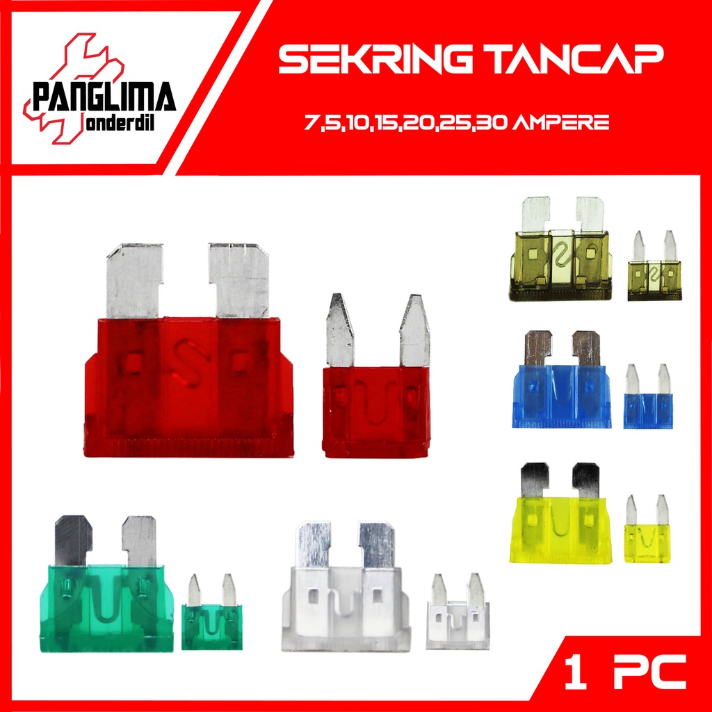 Jual Sekring Sikring Tancap Fuse Blade Kecil Mini Besar 7 5 10 15 20 25