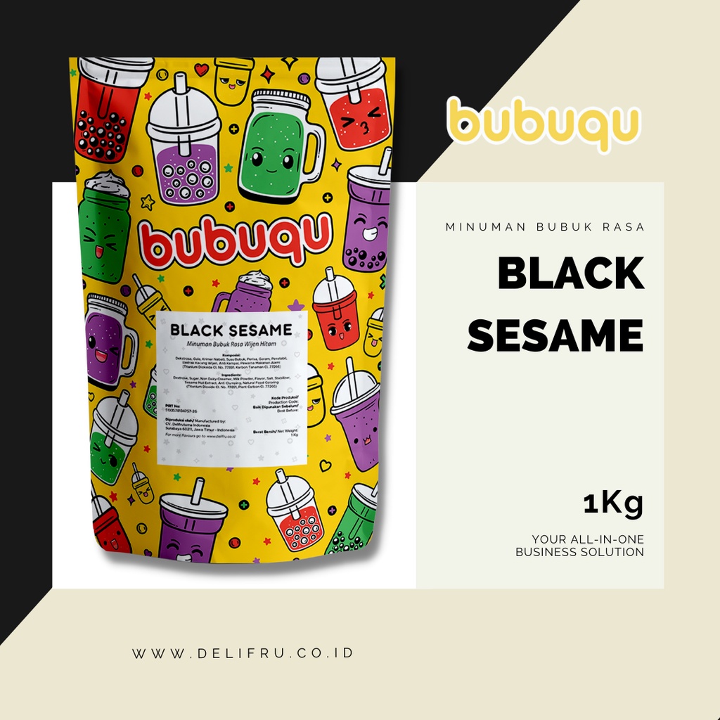 Jual Black Sesame Powder Drink Bubuqu Kg Bubuk Minuman Wijen Hitam