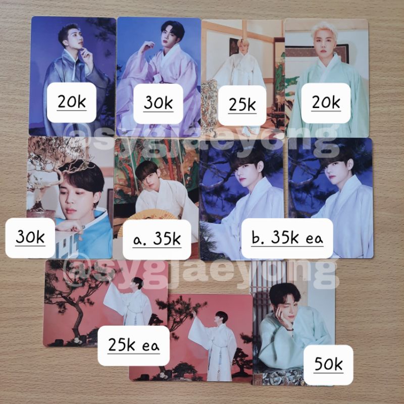 Jual BTS MINI PHOTOCARD DALMAJUNG RM JIN SUGA JHOPE JIMIN V