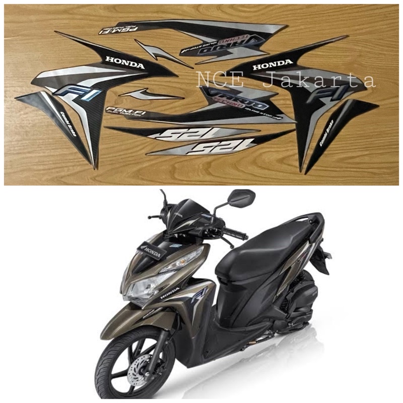 Jual Stiker Striping Vario Techno Iss Brown Shopee Indonesia