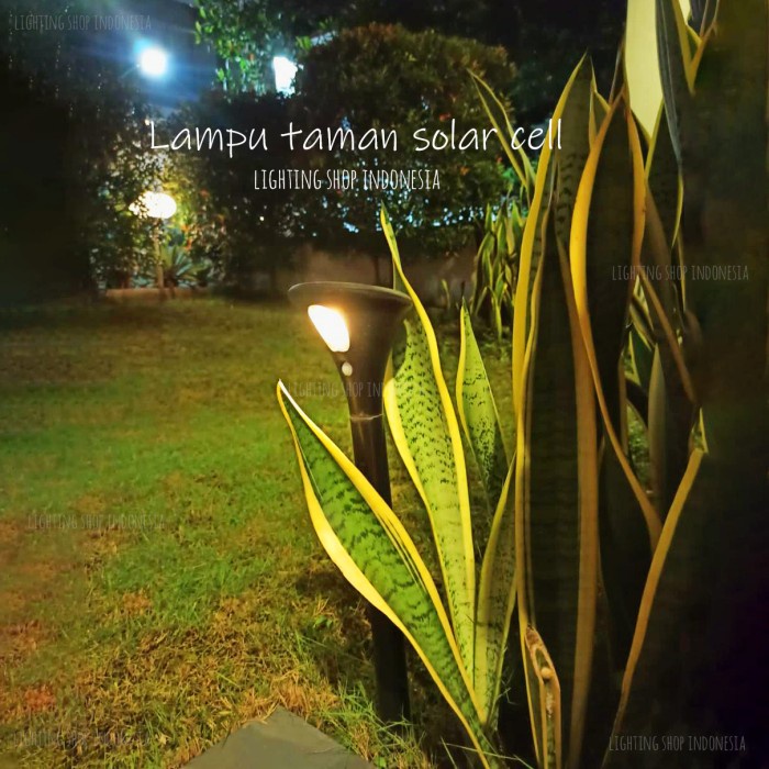 Jual Lampu Taman Tancap Solar Cell Sensor Led Watt Waterproof Tenaga