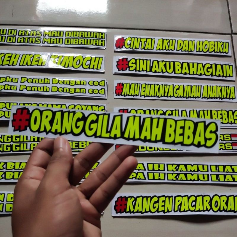 Jual Sticker Stiker Cutting Kata Kata Stabilo Shopee Indonesia