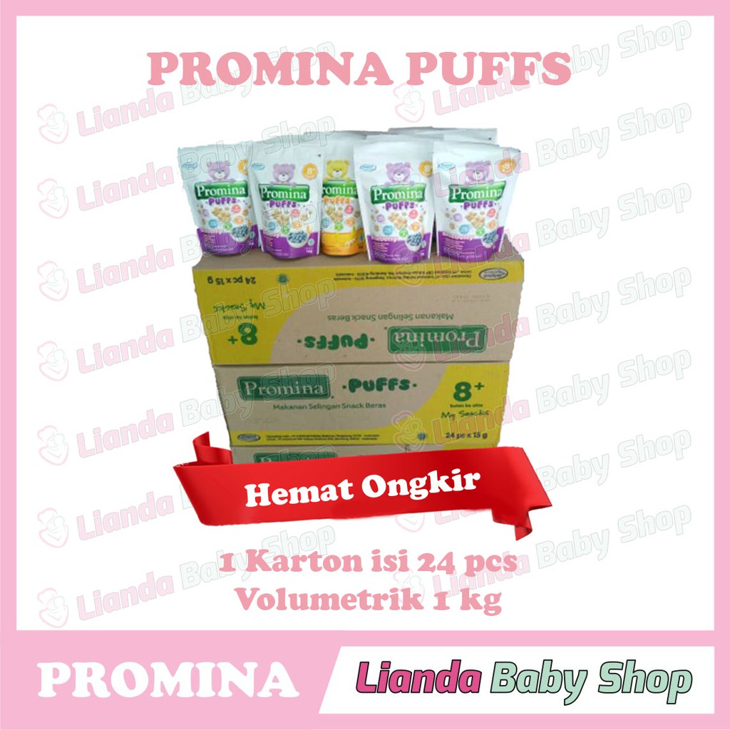 Jual PROMINA PUFFS 24 PCS X 15 GRAM VOLUME 1 KG Shopee Indonesia