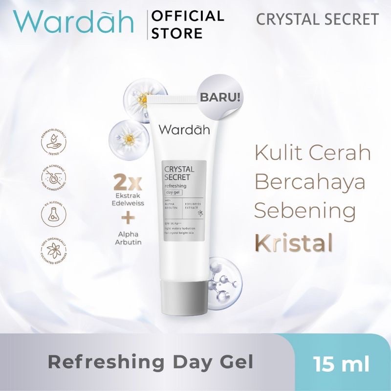 Jual Wardah Crystal Secret Refreshing Day Gel 15ml Shopee Indonesia