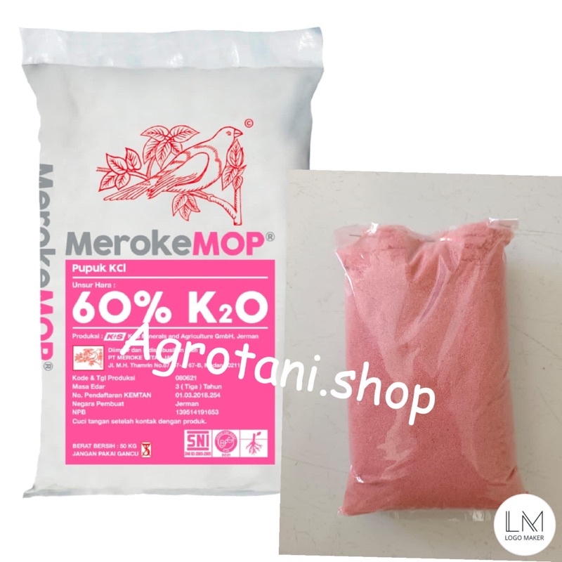 Jual PUPUK MEROKE MOP 1 KG KEMASAN REPACK KCL MEROKEMOP Shopee Indonesia