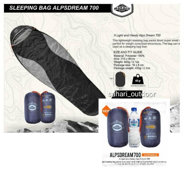 Jual Sleeping Bag Makalu Ultralight Alpsdream Shopee Indonesia