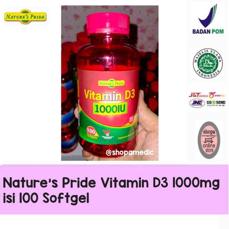 Jual Nature S Pride Vitamin D Iu Isi Softgels Shopee