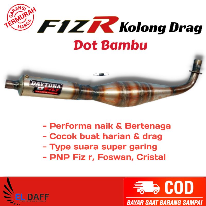 Jual Knalpot Fiz R Fizr F1zr Kolong Model Telo 3v3 Bambu Drag Daytona