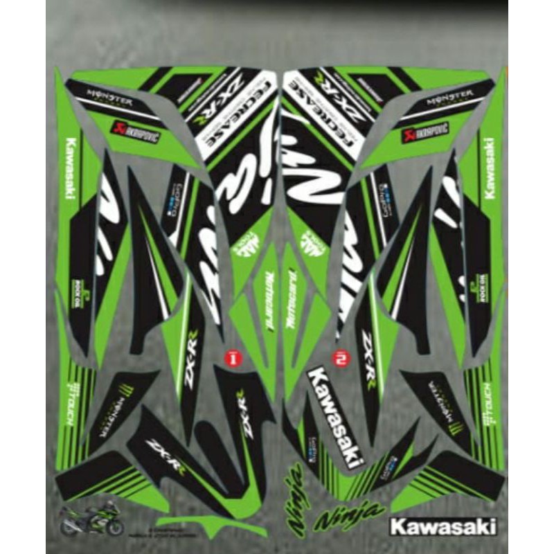 Jual STRIPING STICKER KAWASAKI NINJA 250 KARBU STRIPING STIKER LIS