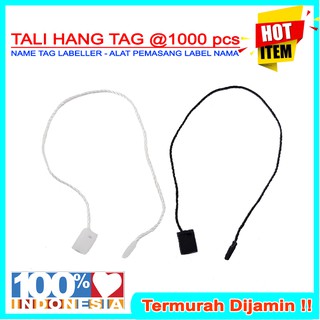 Jual 1 000pcs TALI HANG TAG Hitam Putih LABEL BAJU PAKAIAN Benang