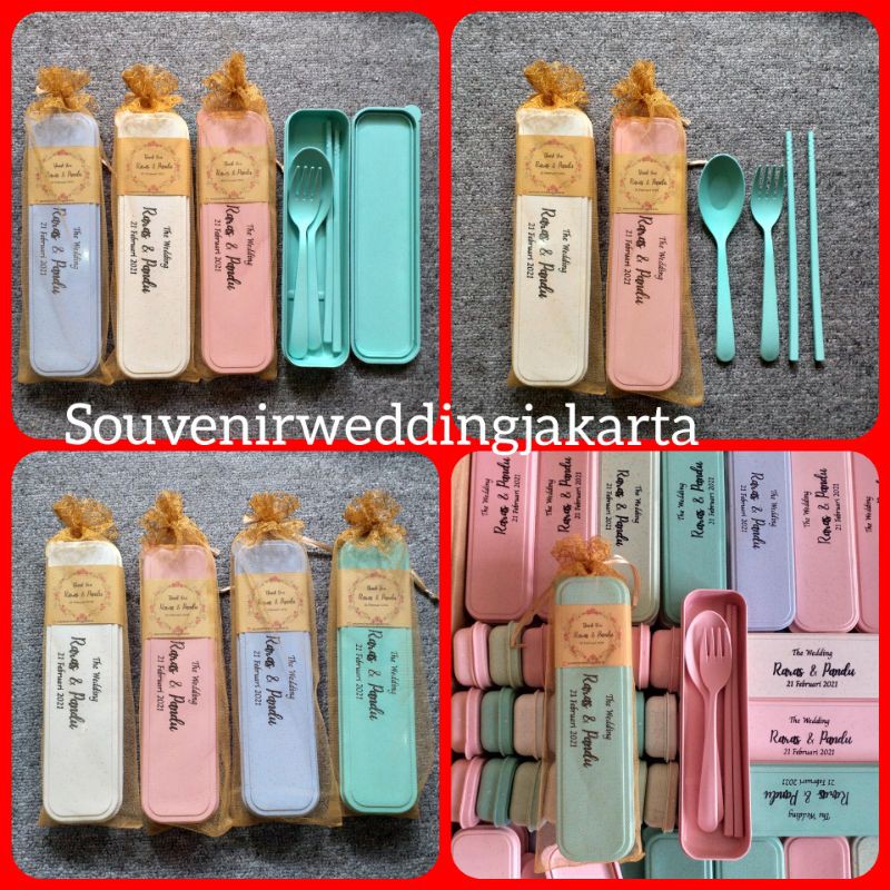 Jual Souvenir Sendok Garpu Sumpit Bahan Jerami Ori Import Sendok Go