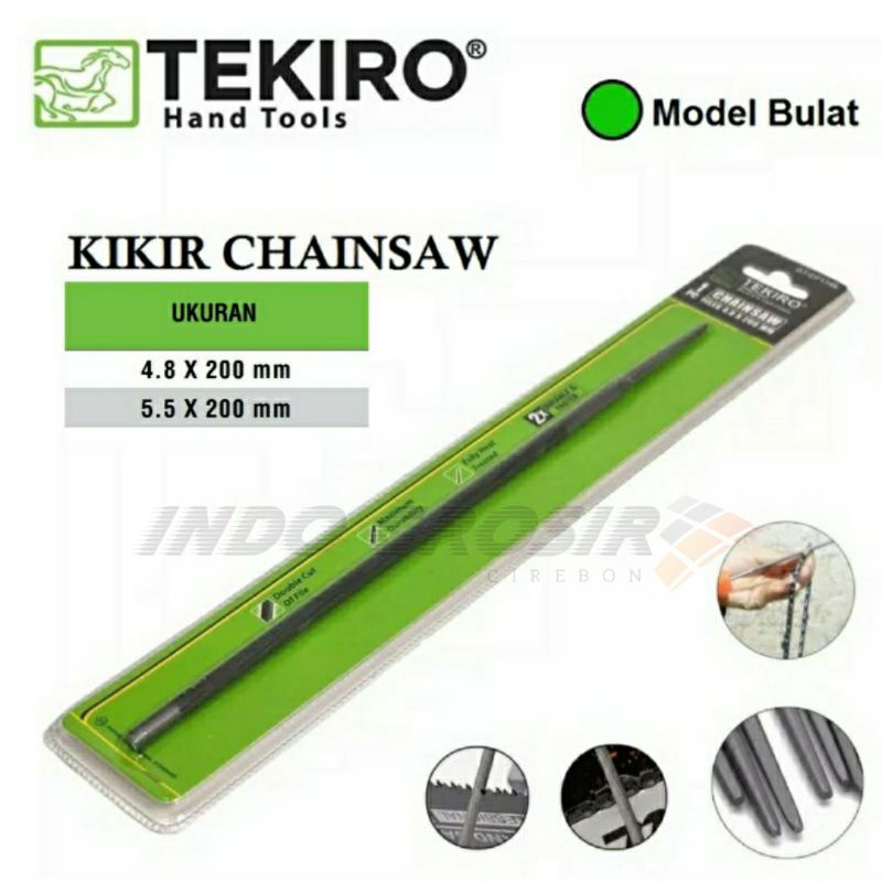 Jual TEKIRO Kikir Bulat Chainsaw Senso Gergaji Asahan Rantai Files 4 8