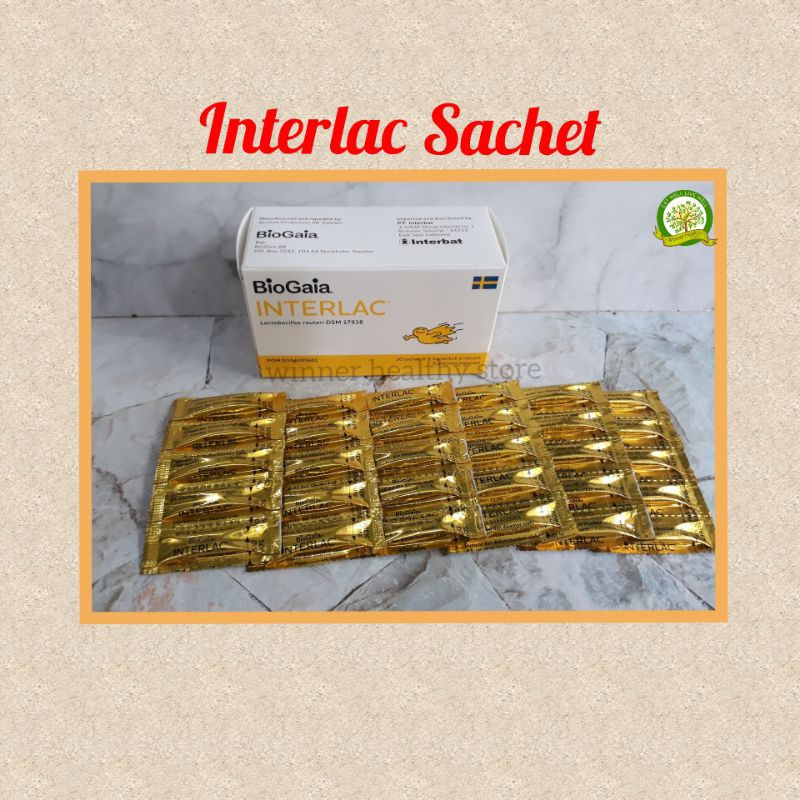 Jual Interlac Probiotic Mini Pack Sachet ECERAN 1 Strip 5 Mini Pack