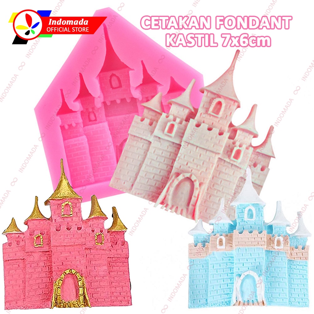 Jual Indomada Cetakan Silikon Fondant Kastil Istana Putri 7 X 6 Cm