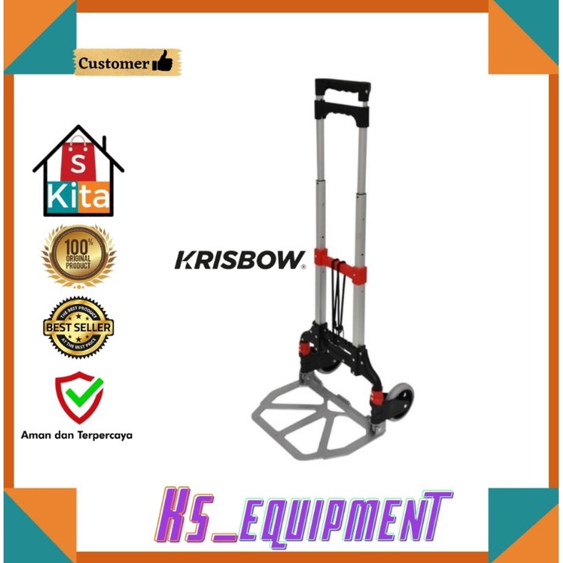 Jual Krisbow Troli Barang 70 Kg Troli Lipat Aluminium Troli Serbaguna