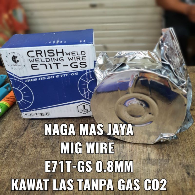 Jual KAWAT LAS FLUX CORE GASLESS E71T GS 0 8MM 1KG CHRISWELD KAWAT