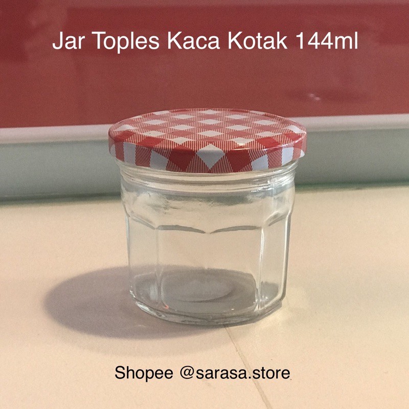 Jual Jar Toples Kaca Ml Ml Selai Kotak Merah French Style