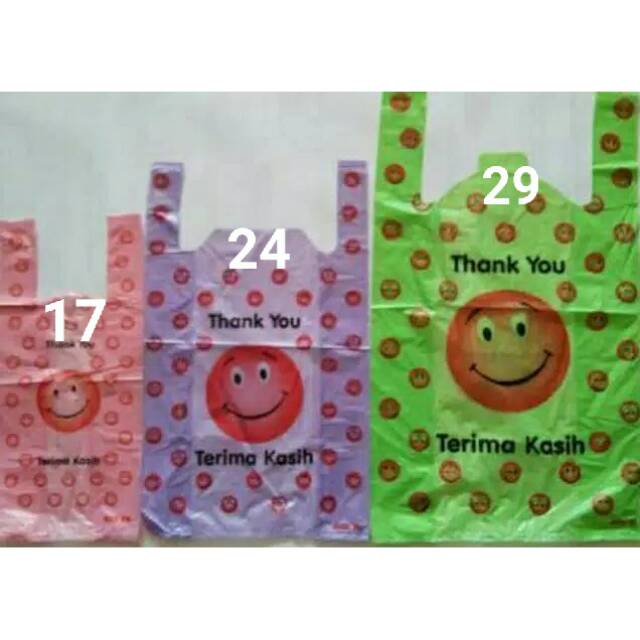 Jual Kantong Plastik Kresek Terima Kasih Kantong Motif Smile Thank