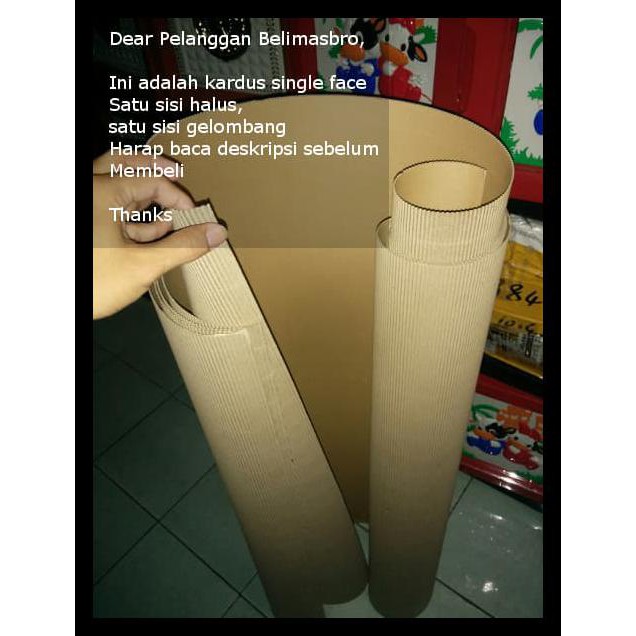 Jual Promo Kardus Single Face Karton Lembaran Polos X Cm