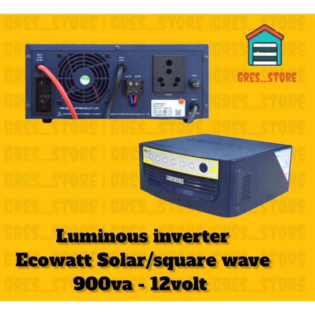 Jual INVERTER LUMINOUS ECO WATT 900VA SQUARE WAVE ECOWATT SOLAR 900VA