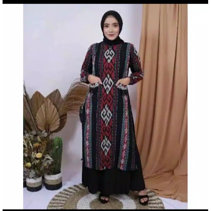 Jual Baju Gamis Lebaran Tenun Troso Jepara Bahan Kain Tenun Etnik