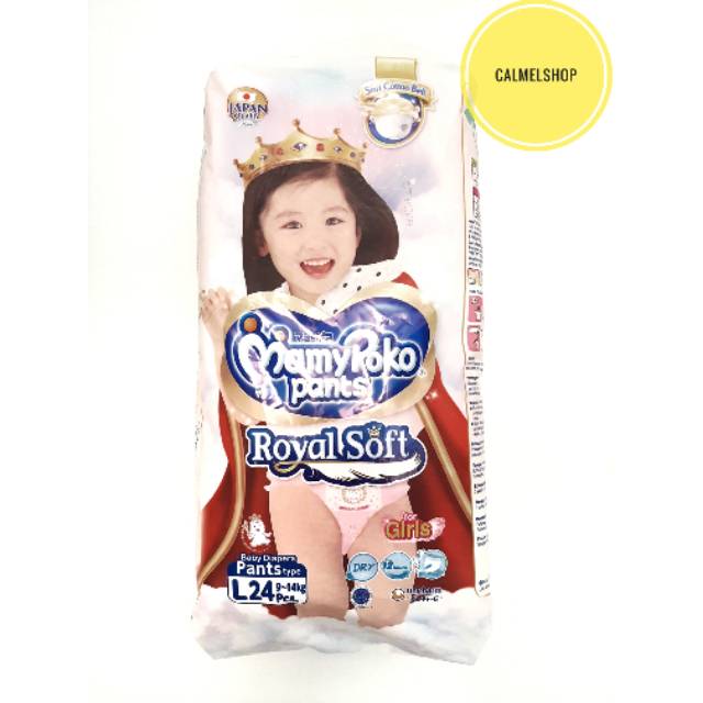 Jual MamyPoko Royal Soft Pants L24 Girl Shopee Indonesia