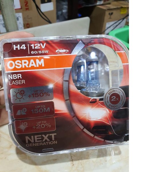 Jual BOHLAM LAMPU OSRAM H4 NBR NBL NIGHT BREAKER LASER 12V 60 55W