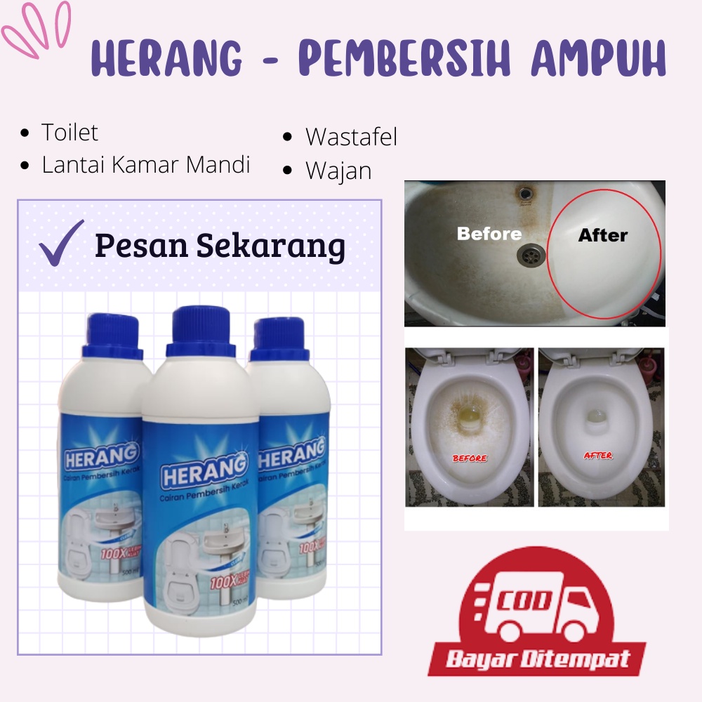 Jual Herang 500ml Pembersih Serbaguna Kerak Lantai Keramik Toilet