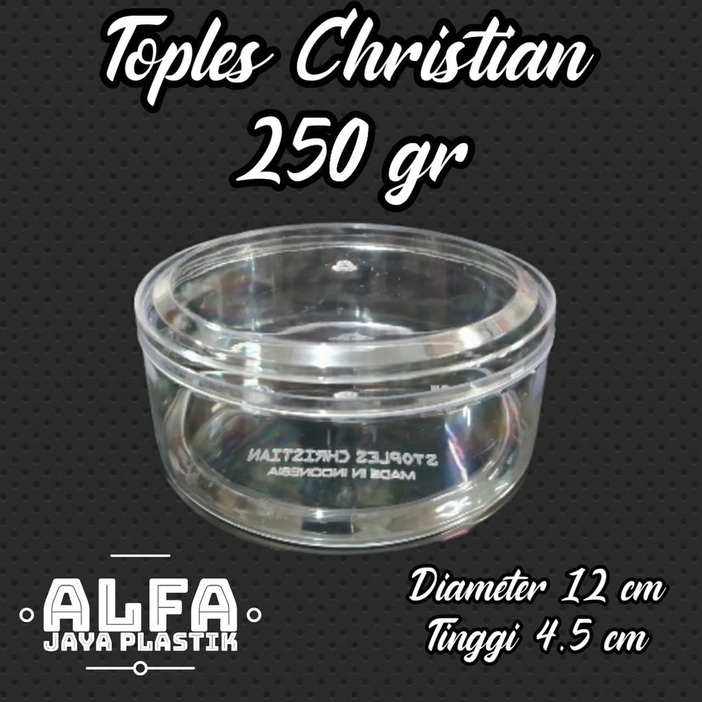 Jual Toples Bulat 250 Gr Toples Christian Kue Kering Nastar Isi