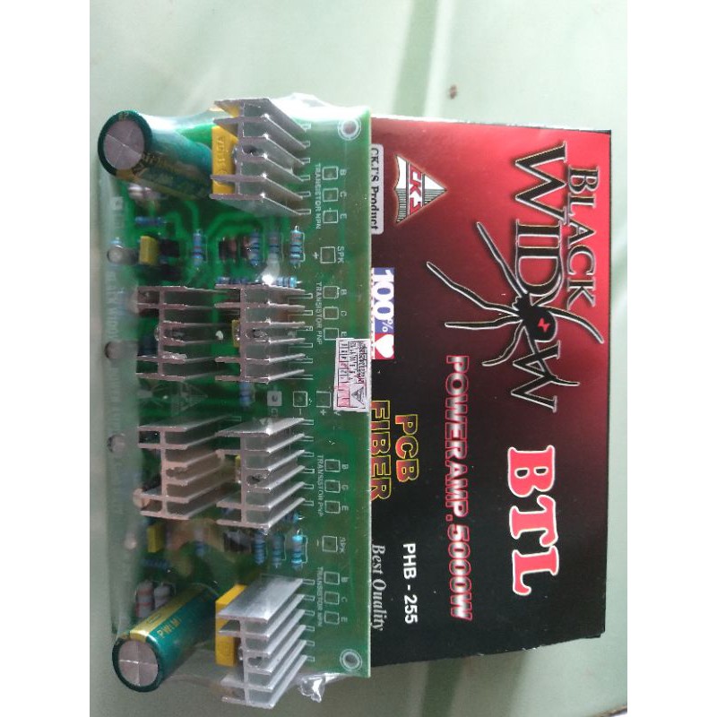 Jual Kit Btl Black Widow Power Amplifier W Pcb Fiber Shopee Indonesia