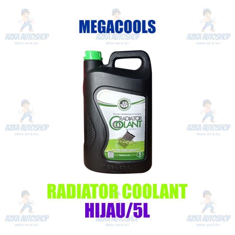 Jual Megacools Air Radiator Coolant Hijau 5 Liter Shopee Indonesia