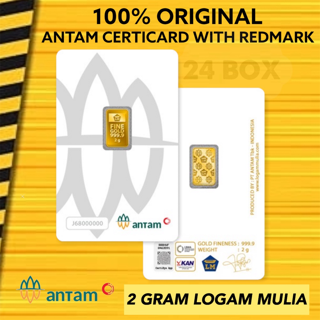 Jual LM ANTAM CERTICARD 2 GR LOGAM MULIA EMAS ANTM CERTIEYE 2 GRAM