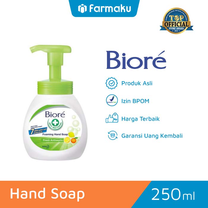 Jual Biore Hand Soap Fresh Antiseptic Bottle 250 Ml Shopee Indonesia