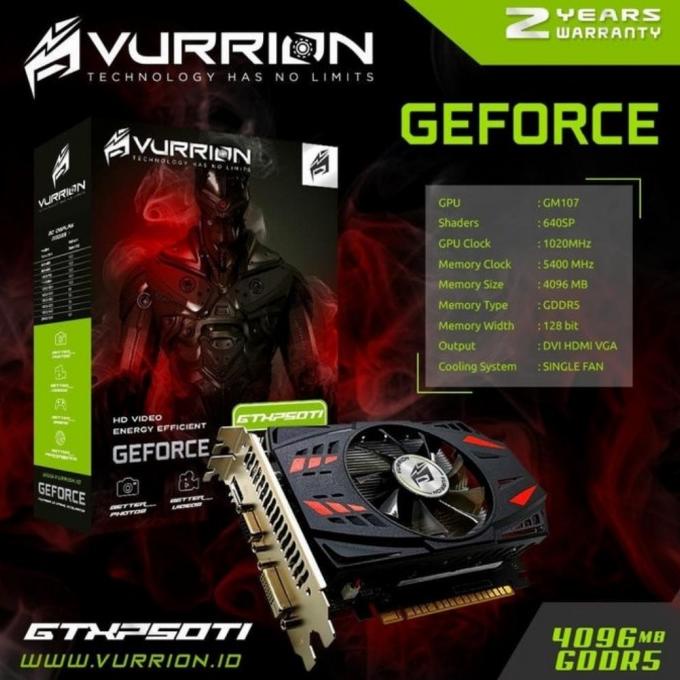 Jual Vurrion GTX 750 Ti 4GB DDR5 Shopee Indonesia