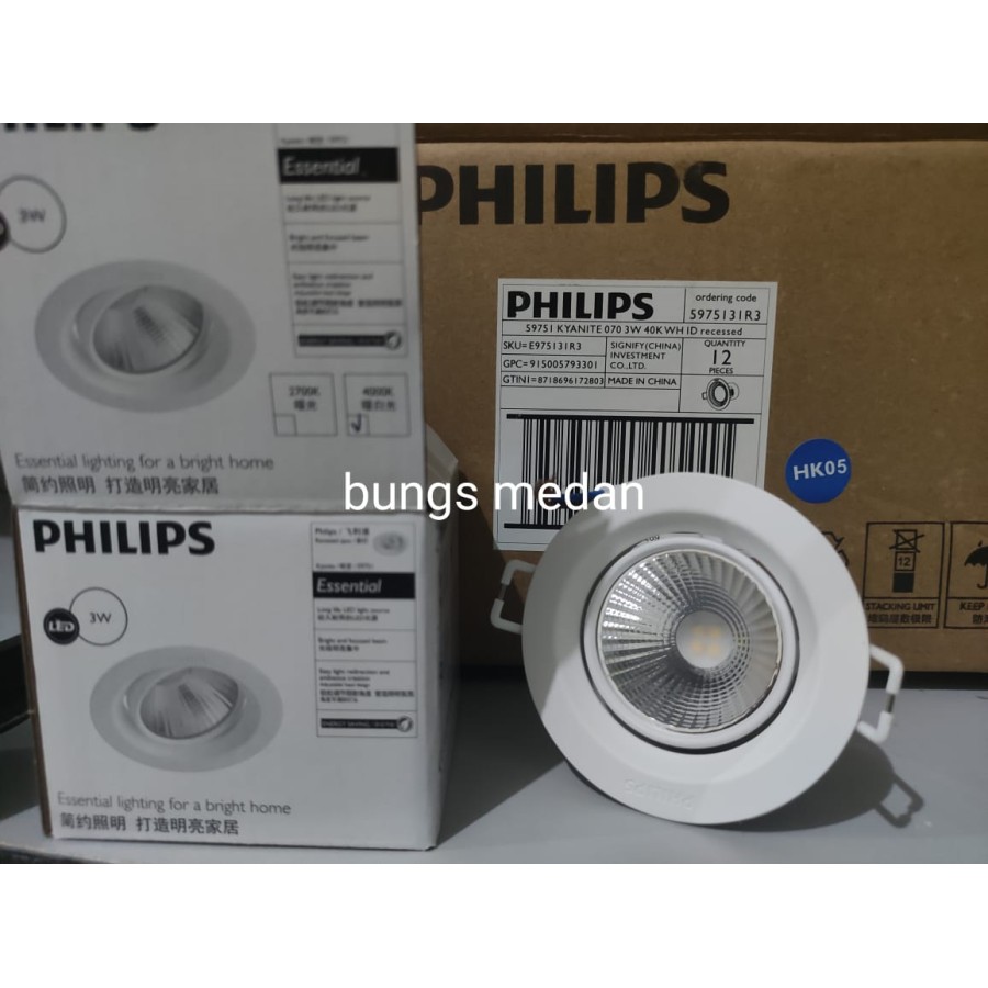 Jual LAMPU LED PHILIPS SOROT KYANITE 3W 3 WATT 4000K NATURAL NW SPOT