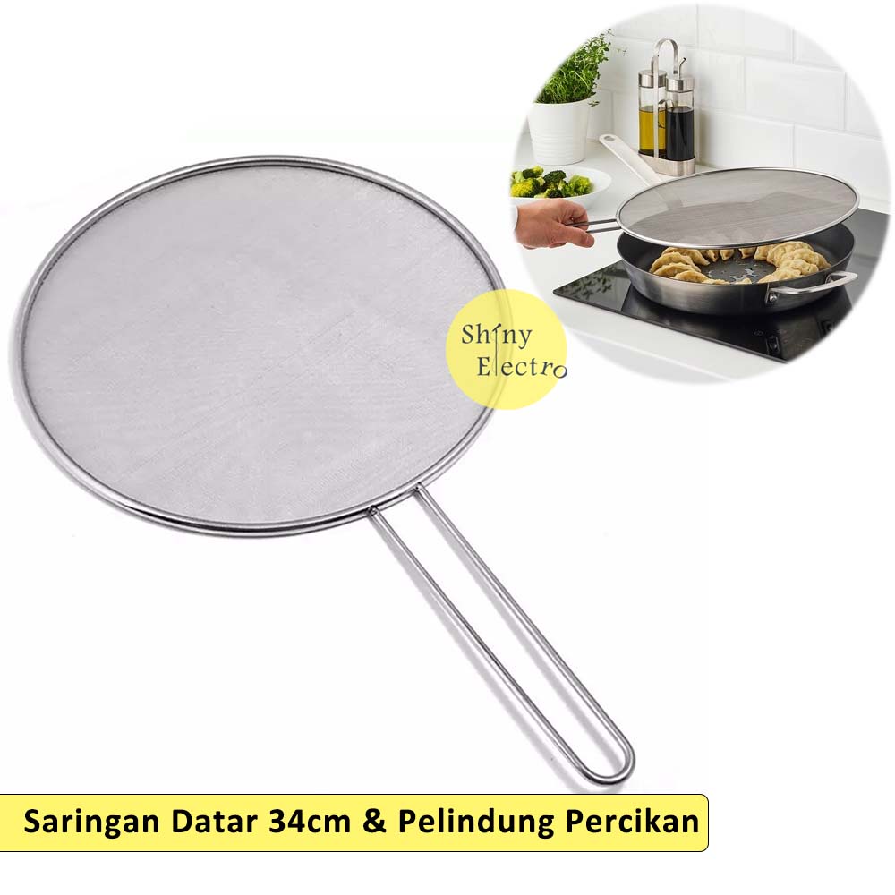 Jual Alat Saringan Datar Bulat Minyak Goreng Gorengan Stainless Steel