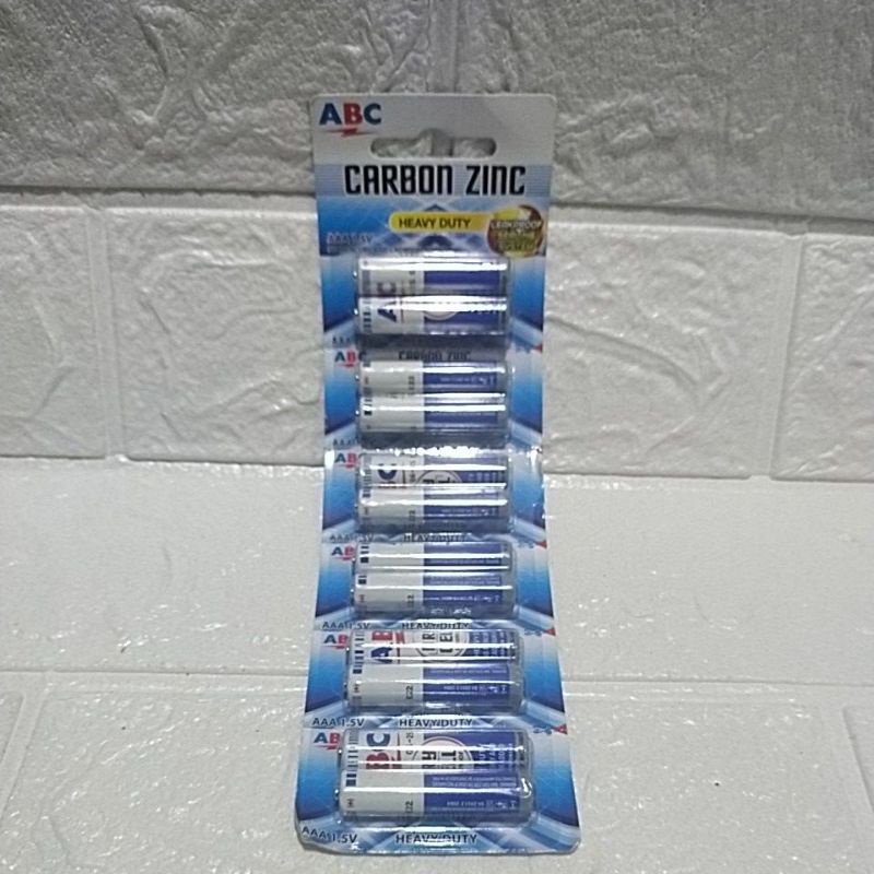 Jual Baterai Battery Batere ABC BIRU AAA A3 Carbon Zinc Isi 1 Pcs